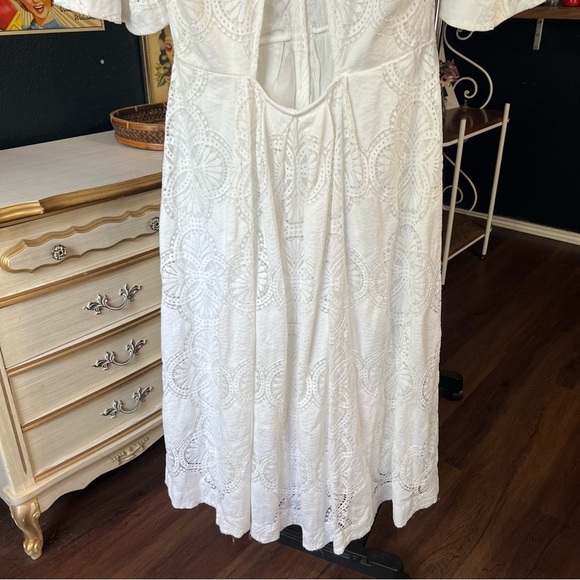 Maeve Anthropologie Eyelet Midi Dress Size 14 - Picture 15 of 15